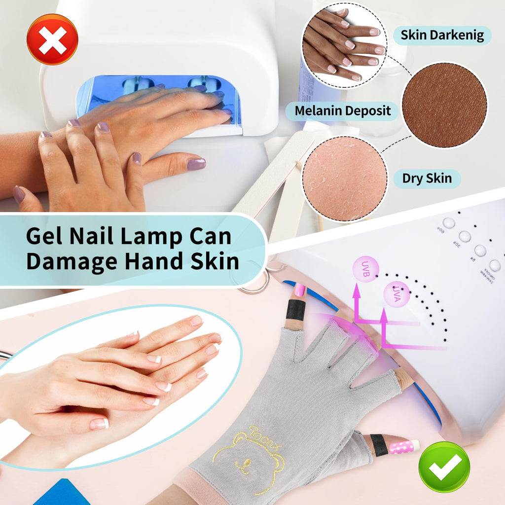 UV-Schutz Fingerlose Handschuhe für Nagellaack