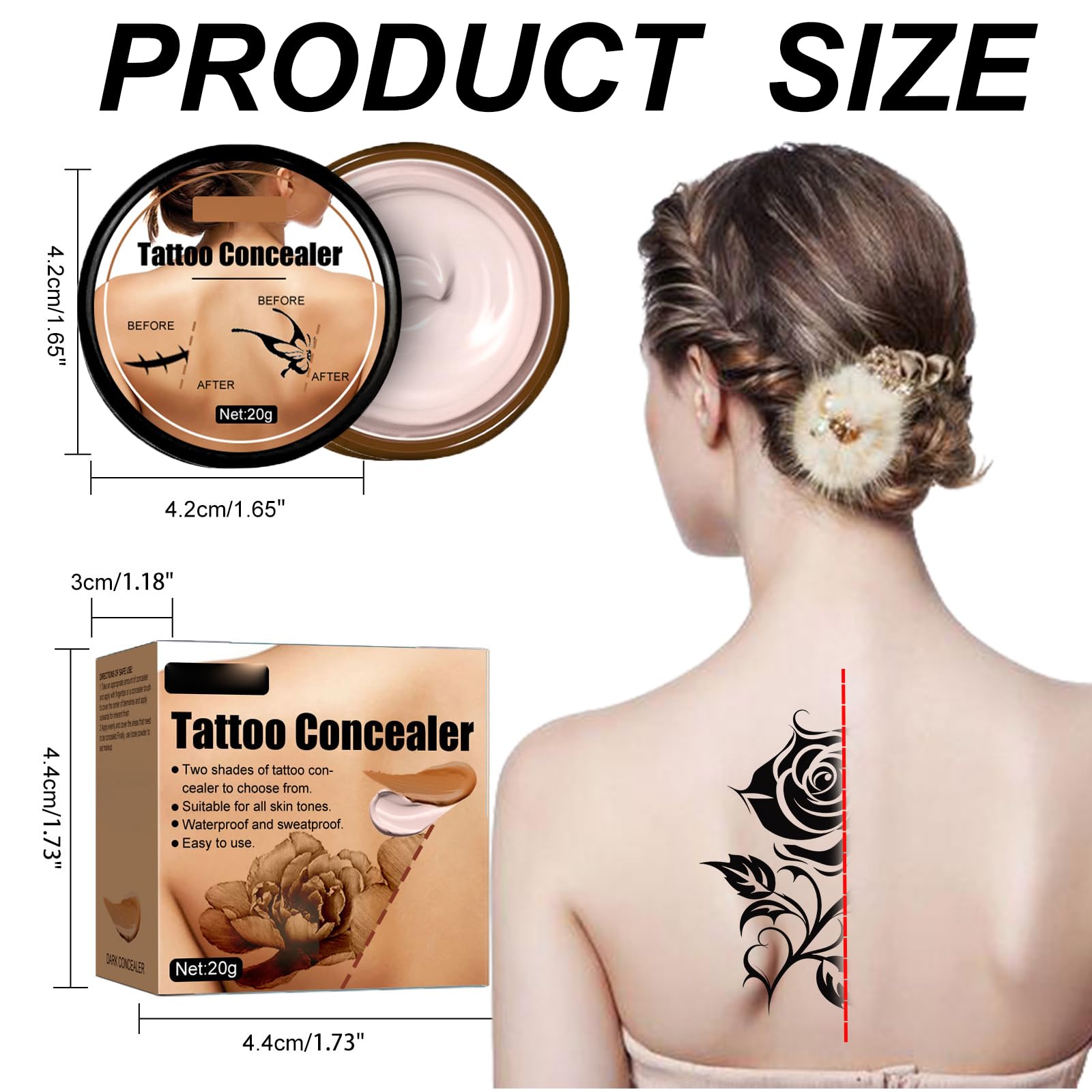 Wasserfester Tattoo Concealer – Helle Abdeckung