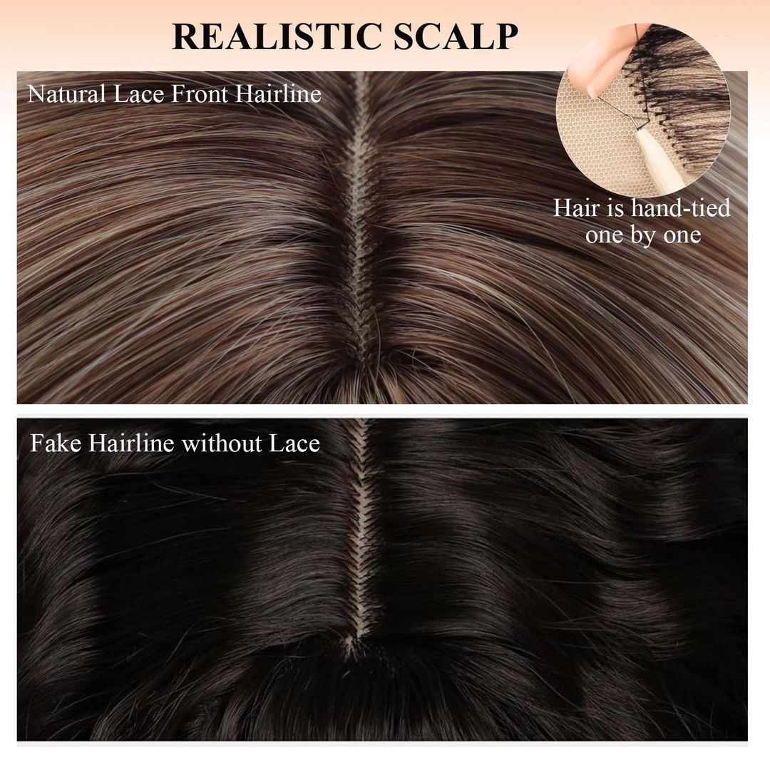 Bob-Perücke mit Pony-Ombre-Blond