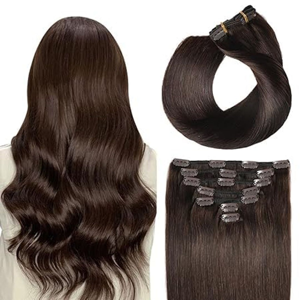 Clip-in Echthaar Extensions glatt 22 Zoll