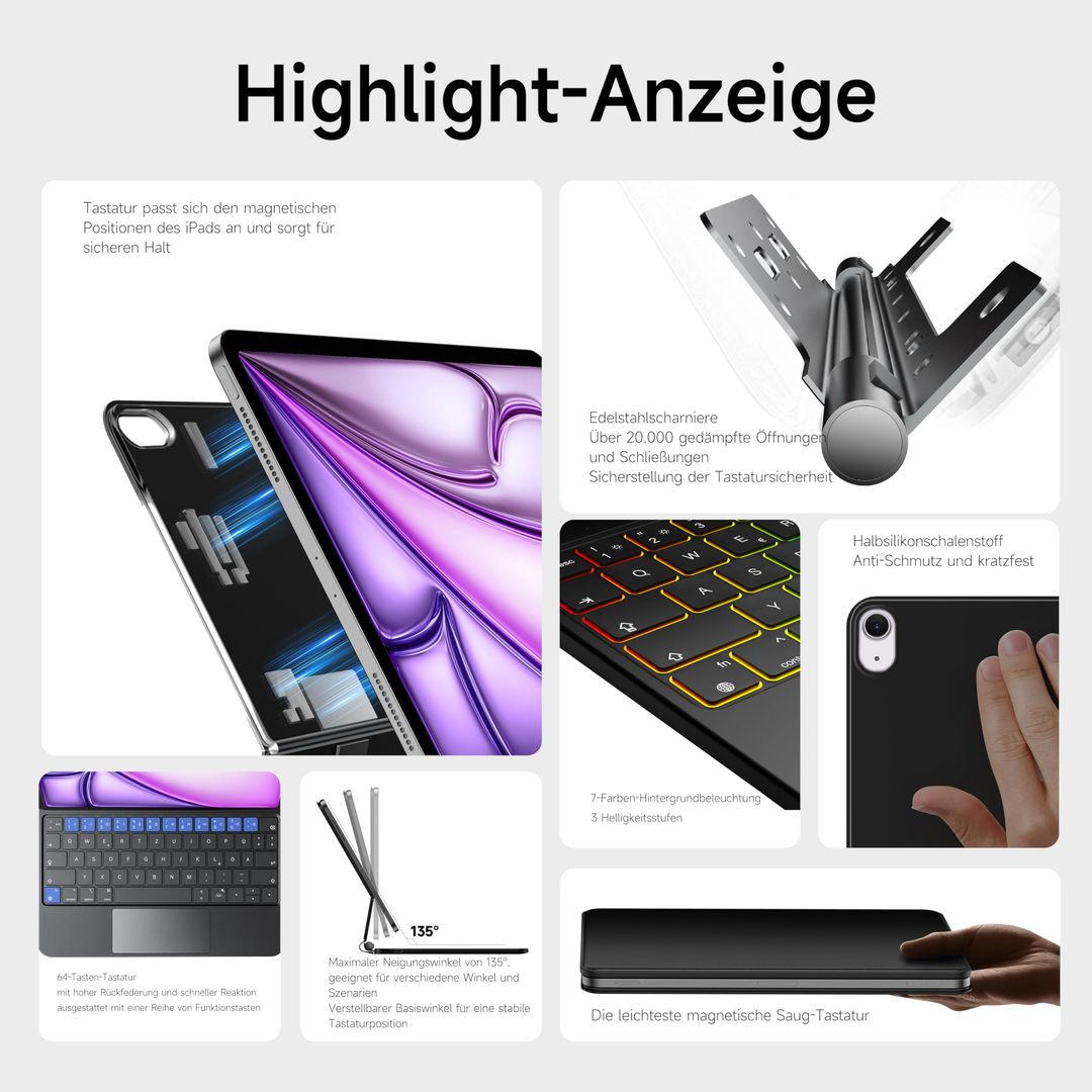 iPad Air 13 Hülle mit Tastatur