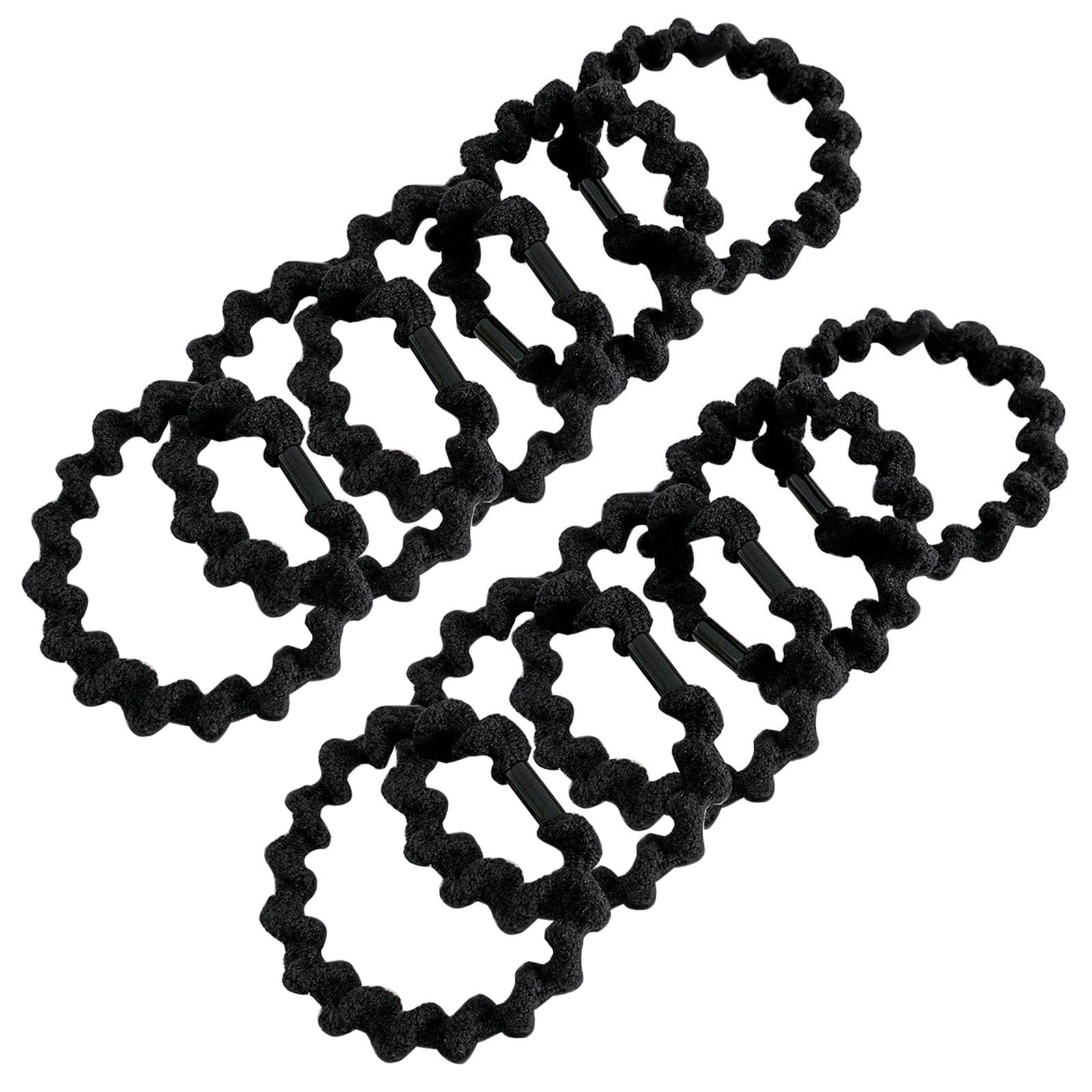 10 Stück schwarze Haargummis