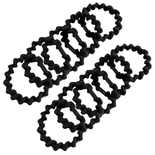 10 Stück schwarze Haargummis
