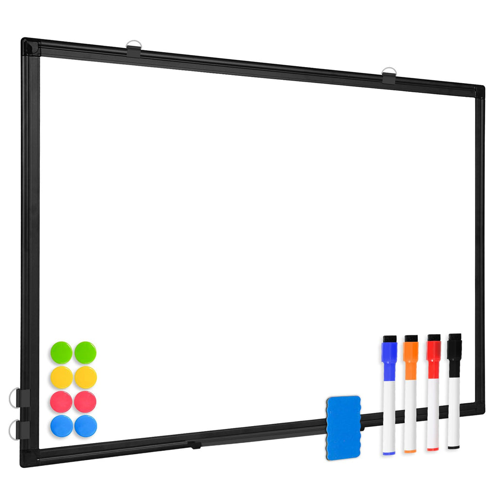 QUEENLINK Doppelseitiges Whiteboard mit schwarzem Rand 45×60cm