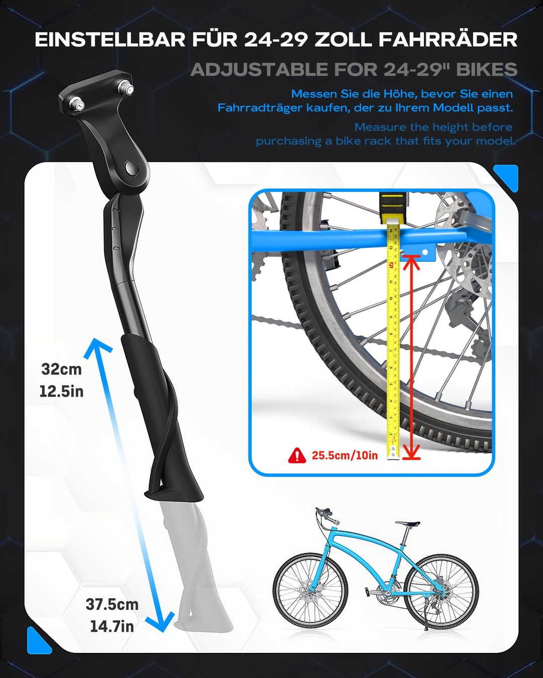 Fahrradständer Höhenverstellbar – 24–29 Zoll