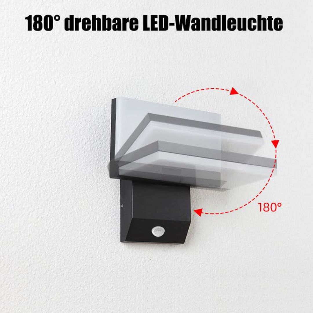 Outdoorlampe mit Bewegungsmelder LED 18W / IP65