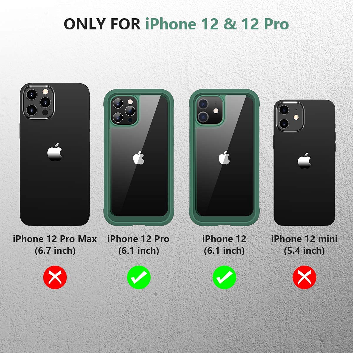 Miracase 360°-Schutzhülle für iPhone 12/12 Pro