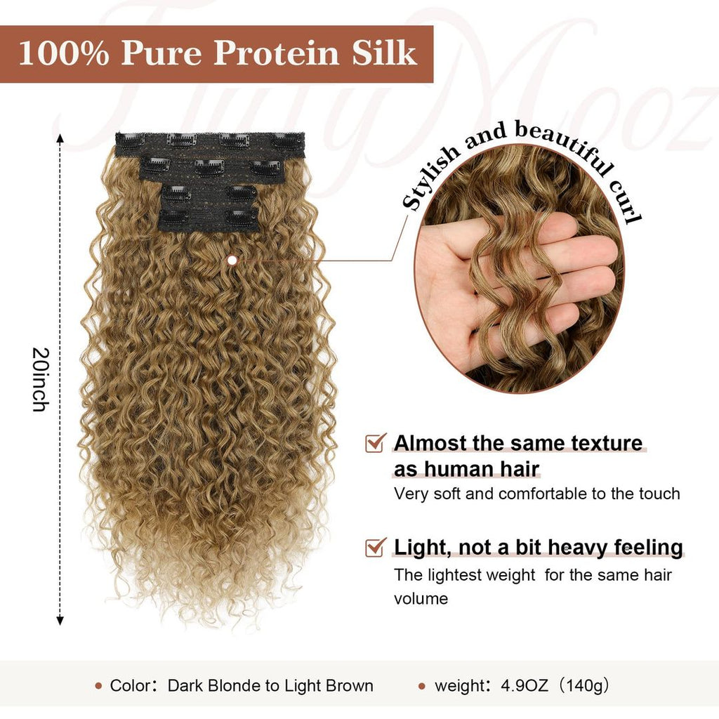 Clip-in Haarverlängerungen 100% Reines Proteinseide