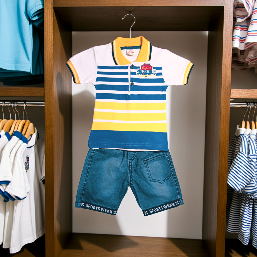 2-er Set Jungs Shorts mit Polo-Shirt, 1/3 Jahre