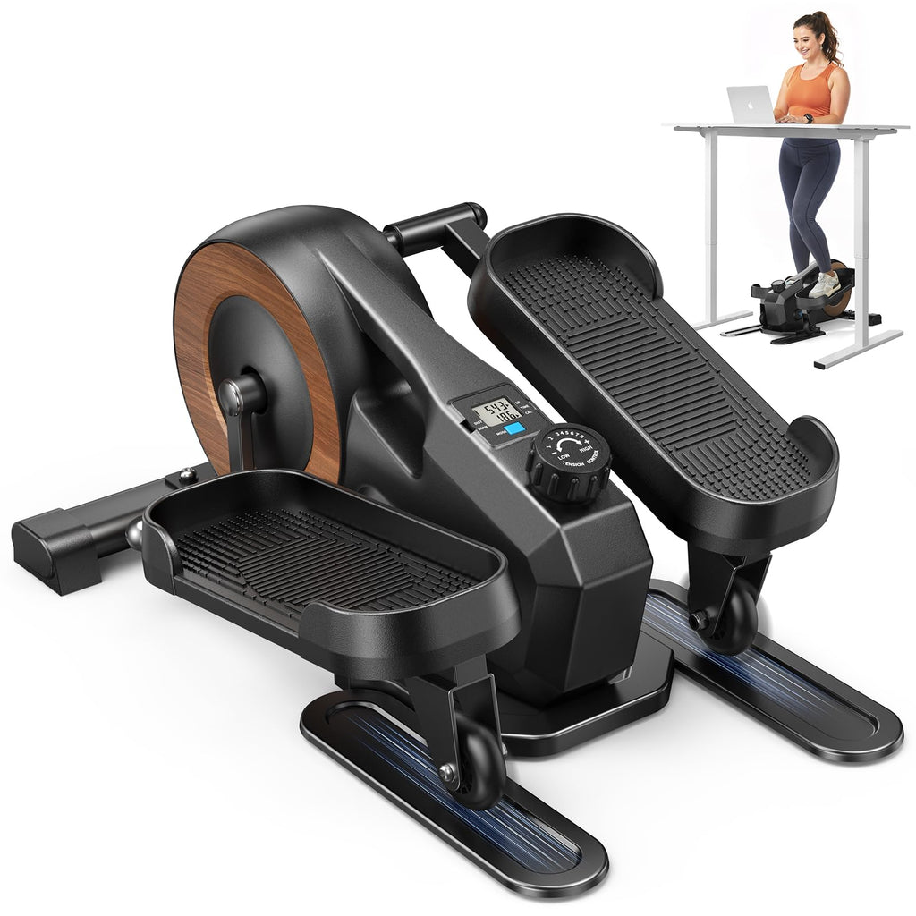 Mini Elliptical Trainer Elektrisch – 12 Stufen, Fernbedienung & Display, Schwarz