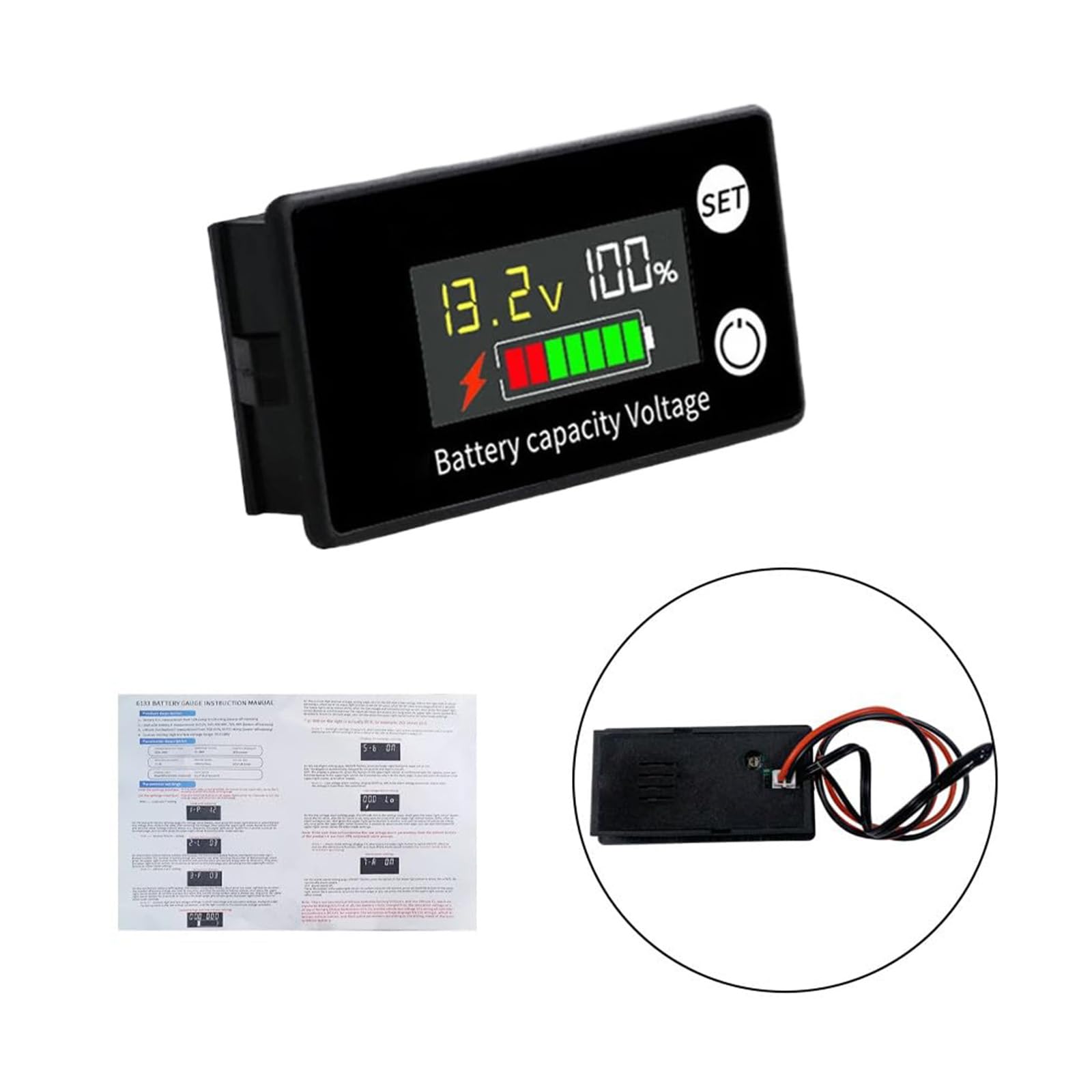 Heemol LCD Batteriemonitor 12V-84V
