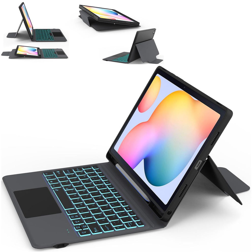 Hülle mit QWERTZ Tastatur – Samsung Galaxy Tab S6 Lite 10,4 Zoll, Trackpad, Stifthalter