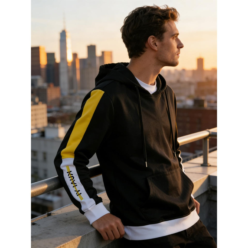 Herren Kapuzenpullover Basic – 100% Baumwolle, Langarm, S–2XL