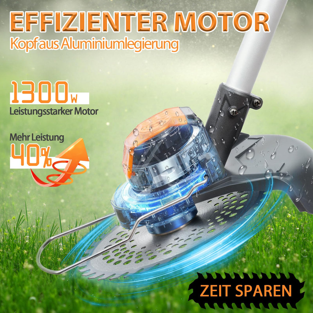 Безжичен тример за трева с батерия и зарядно устройство