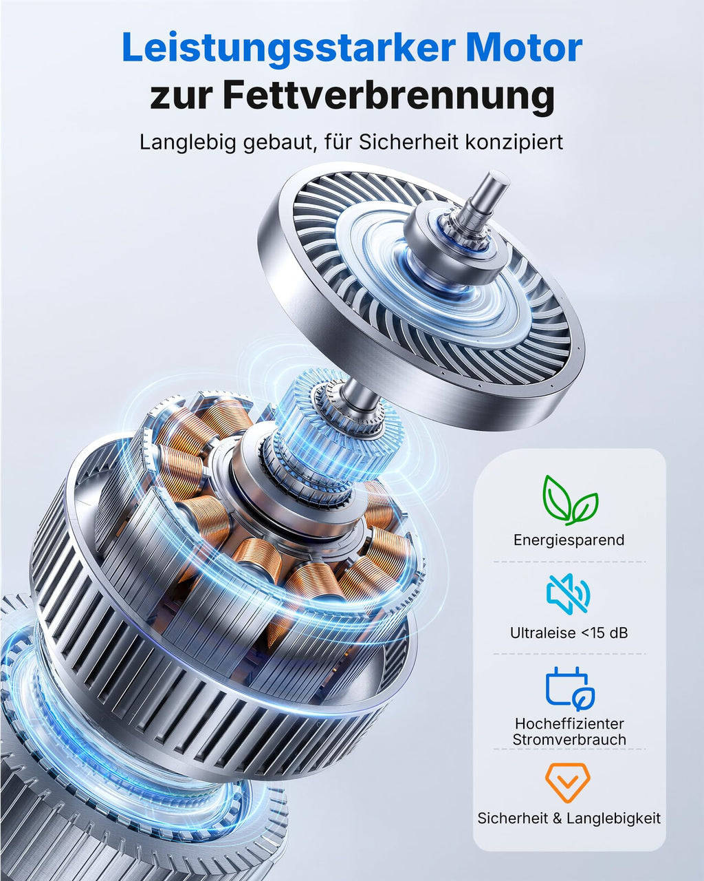 Mini Elliptical Trainer Elektrisch – 12 Stufen, Fernbedienung & Display, Schwarz