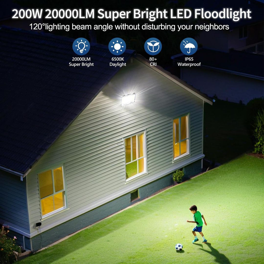 LED Flutlicht Außen 200W – IP67, 20.000lm, 6500K