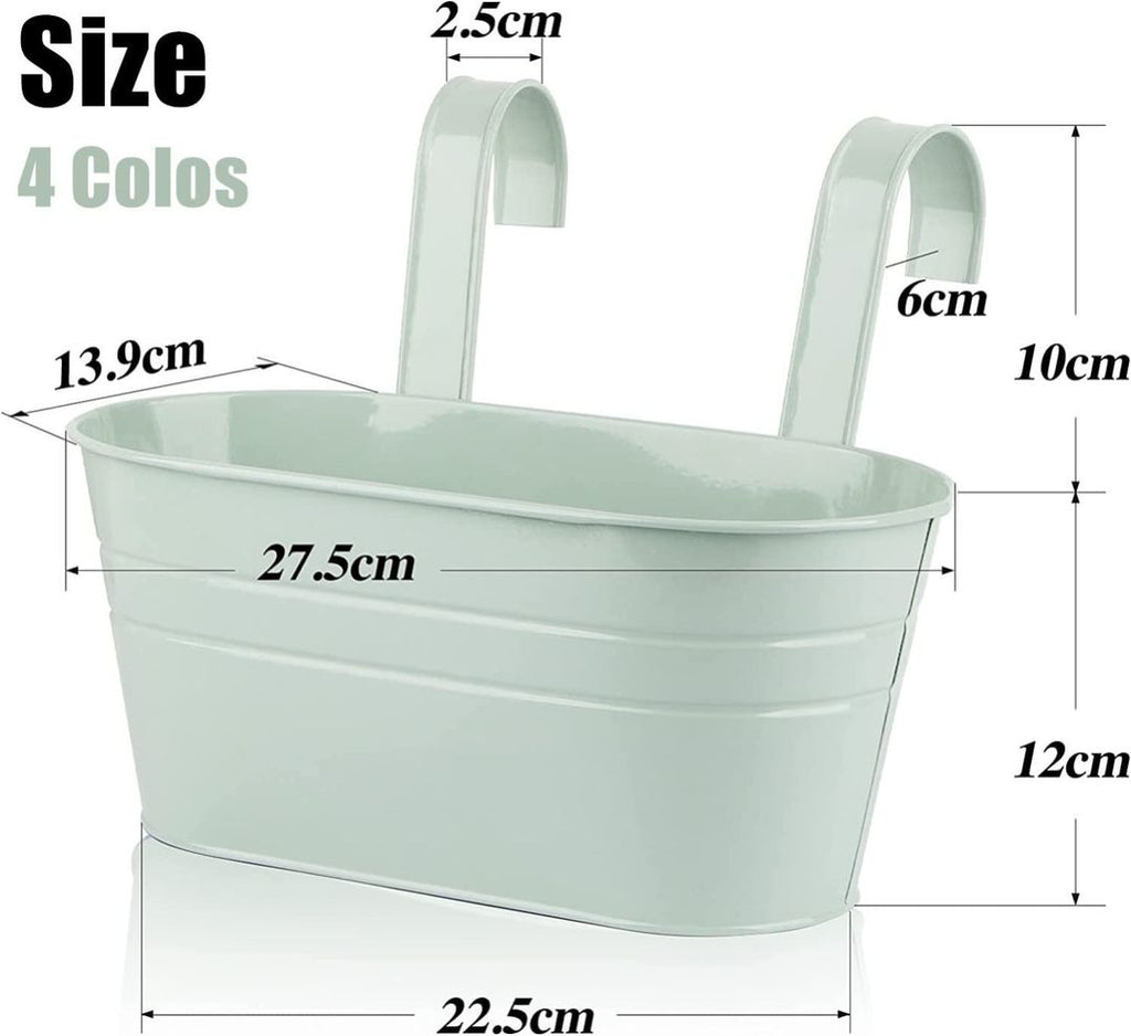 Hängende Metall-Blumentöpfe 4er-Set
