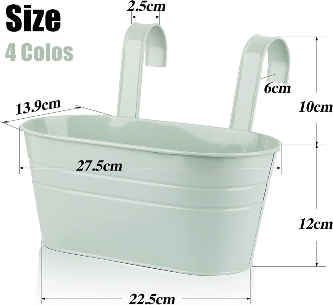 Hängende Metall-Blumentöpfe 4er-Set