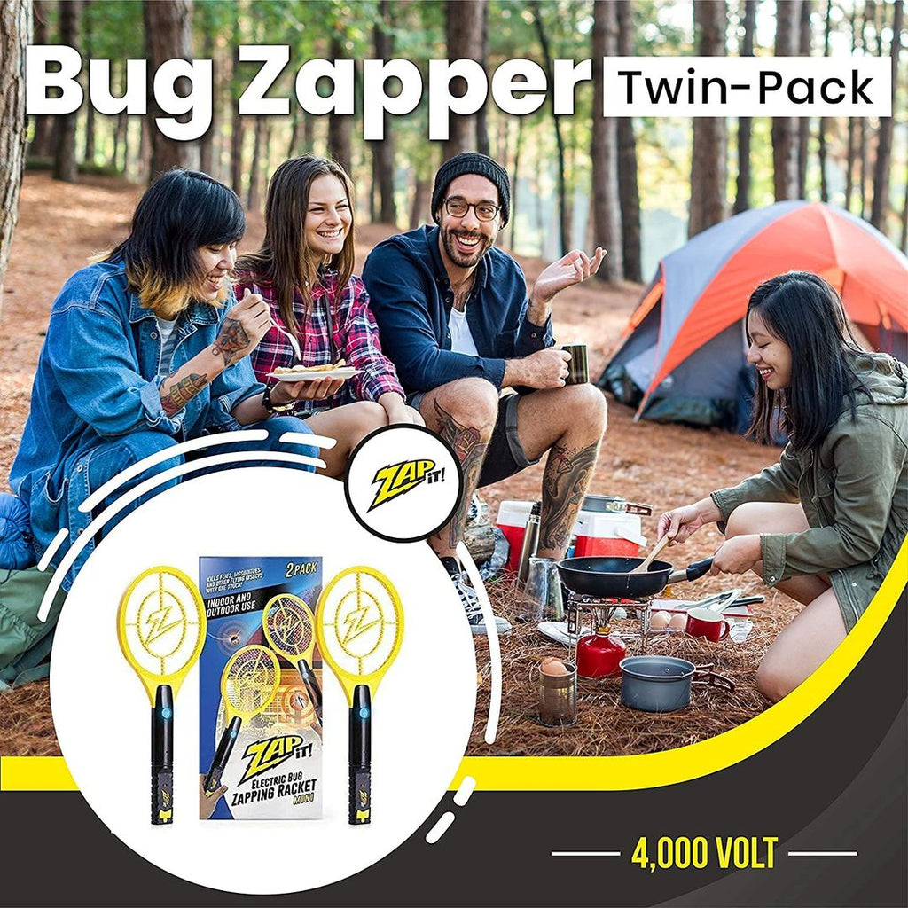 ZAP IT! Insektenvernichter – 2er-Pack, 4000 Volt, USB, LED, Wiederaufladbar
