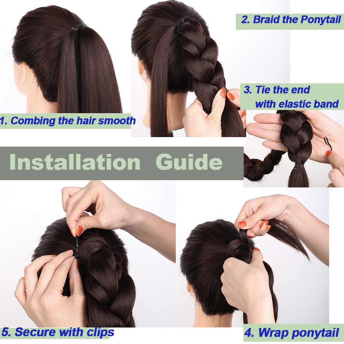 Pferdeschwanz Haarverlängerungen 34 Zoll