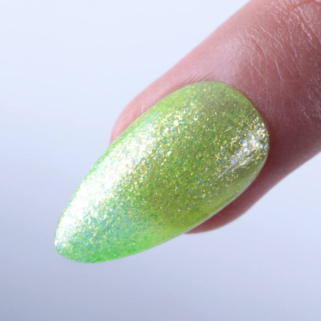 Glitzer-Gel-Nagellack – 15 ml - leuchtend grün