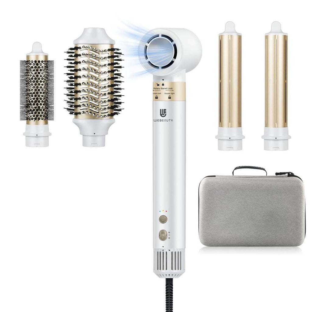 6-in-1 Haartrockner und Styler mit Ionenfunktion, 1400 W, Weiß