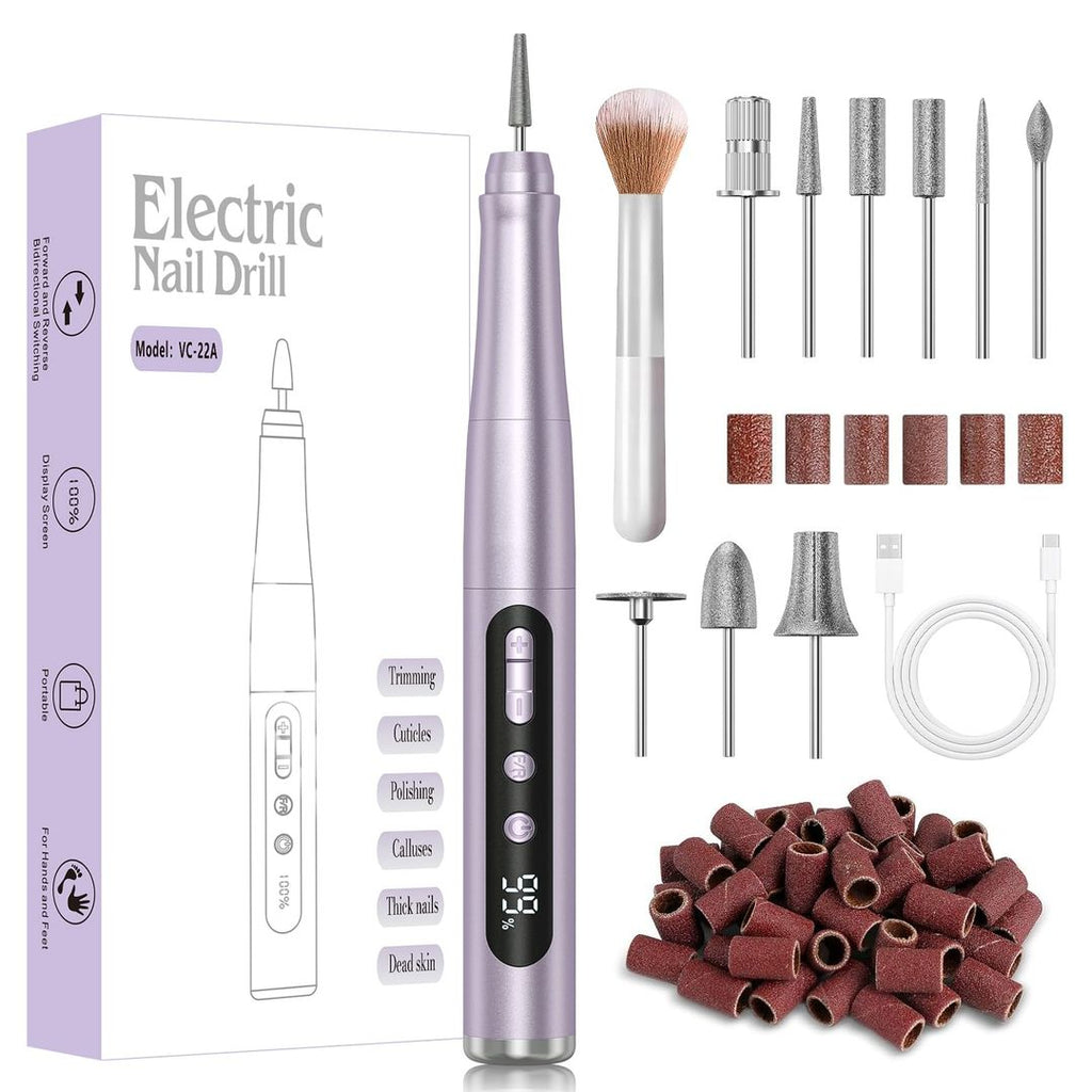 Elektrische Nagelfräse Kabellos – 35.000 U/min, Wiederaufladbar, Roségold