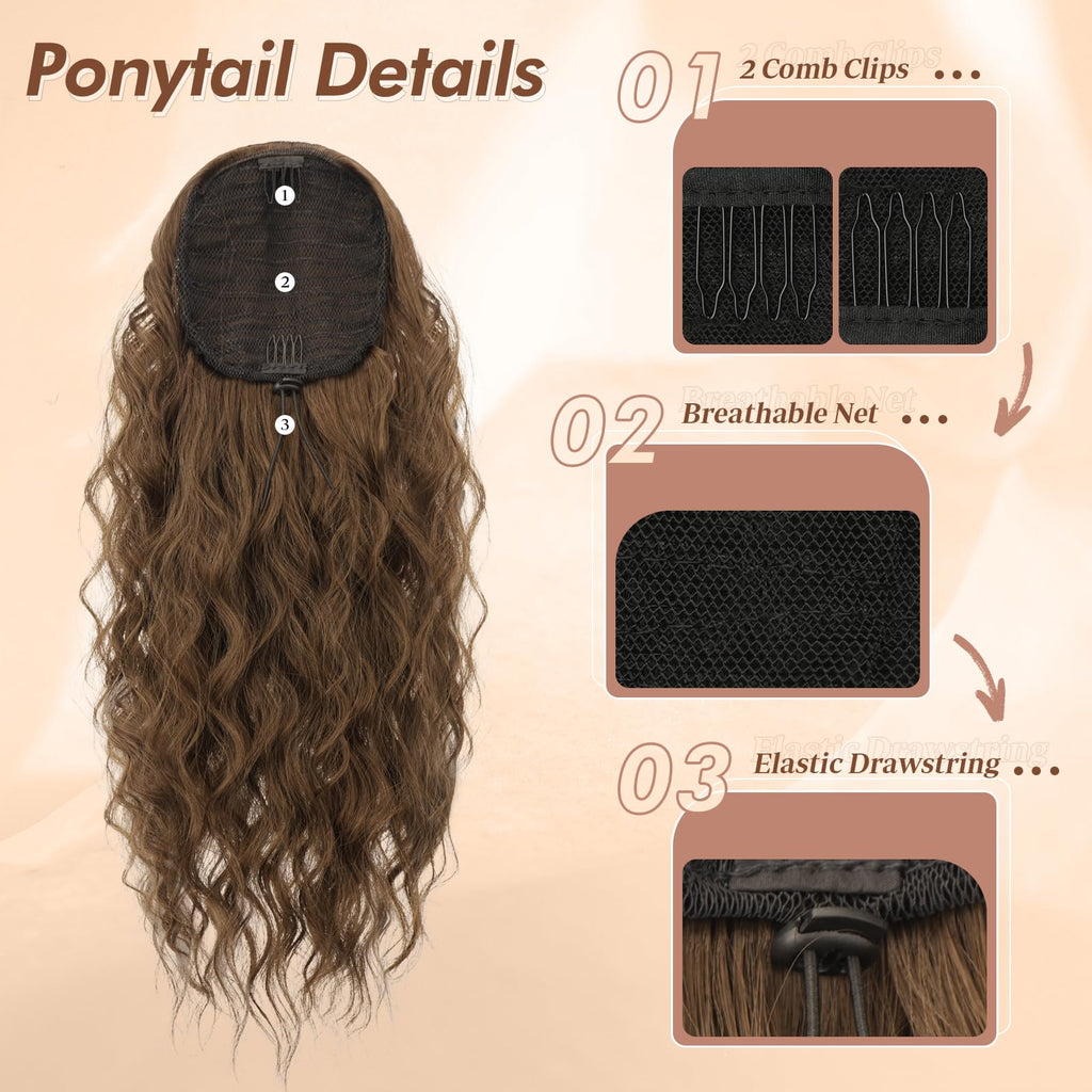 Pferdeschwanz Haarverlängerung 45 cm