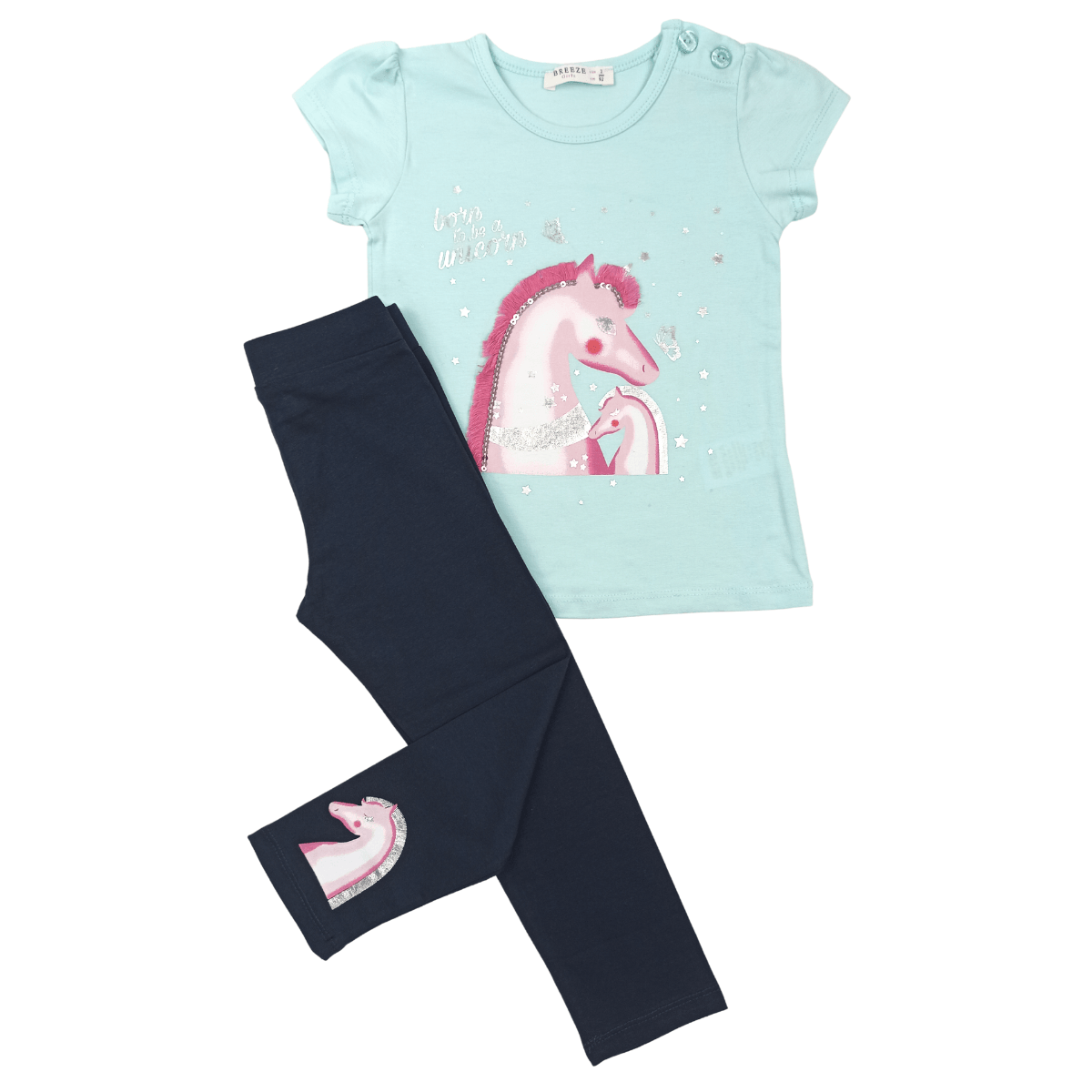 2-er Set Mädchen T-Shirt mit Leggings, Große 86/110 - widim.de