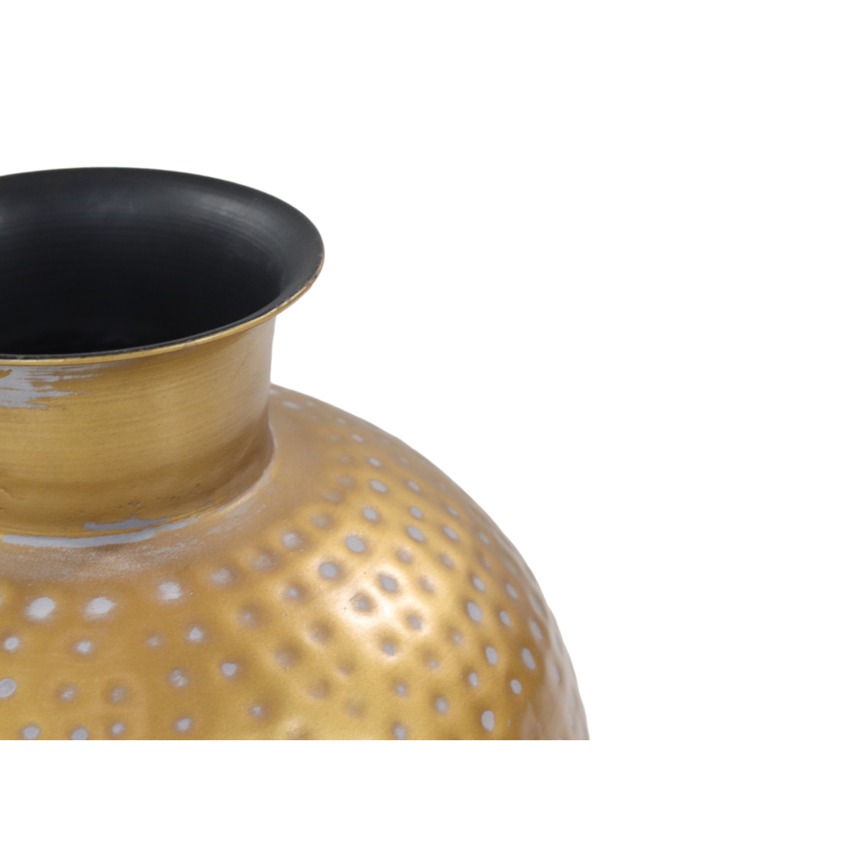 Vase Padua Small - ø30x35 - Messing antik gold/grau - Metall