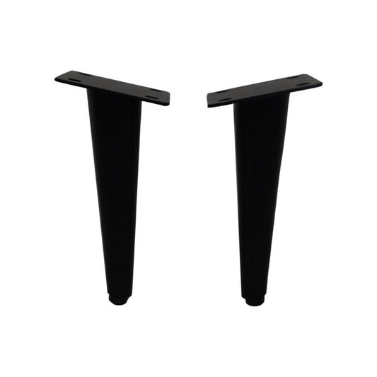 Konische Beine – 2,5 x 10 x 20 – Schwarz – Metall – Set mit 4 Stück