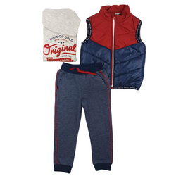 Jungen Sportset mit Weste BR (3Tlg), Große 122/152