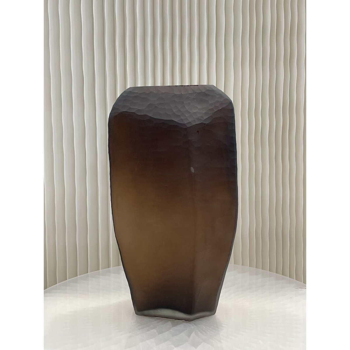 Braune Glasvase (v14686-380 Schokolade)