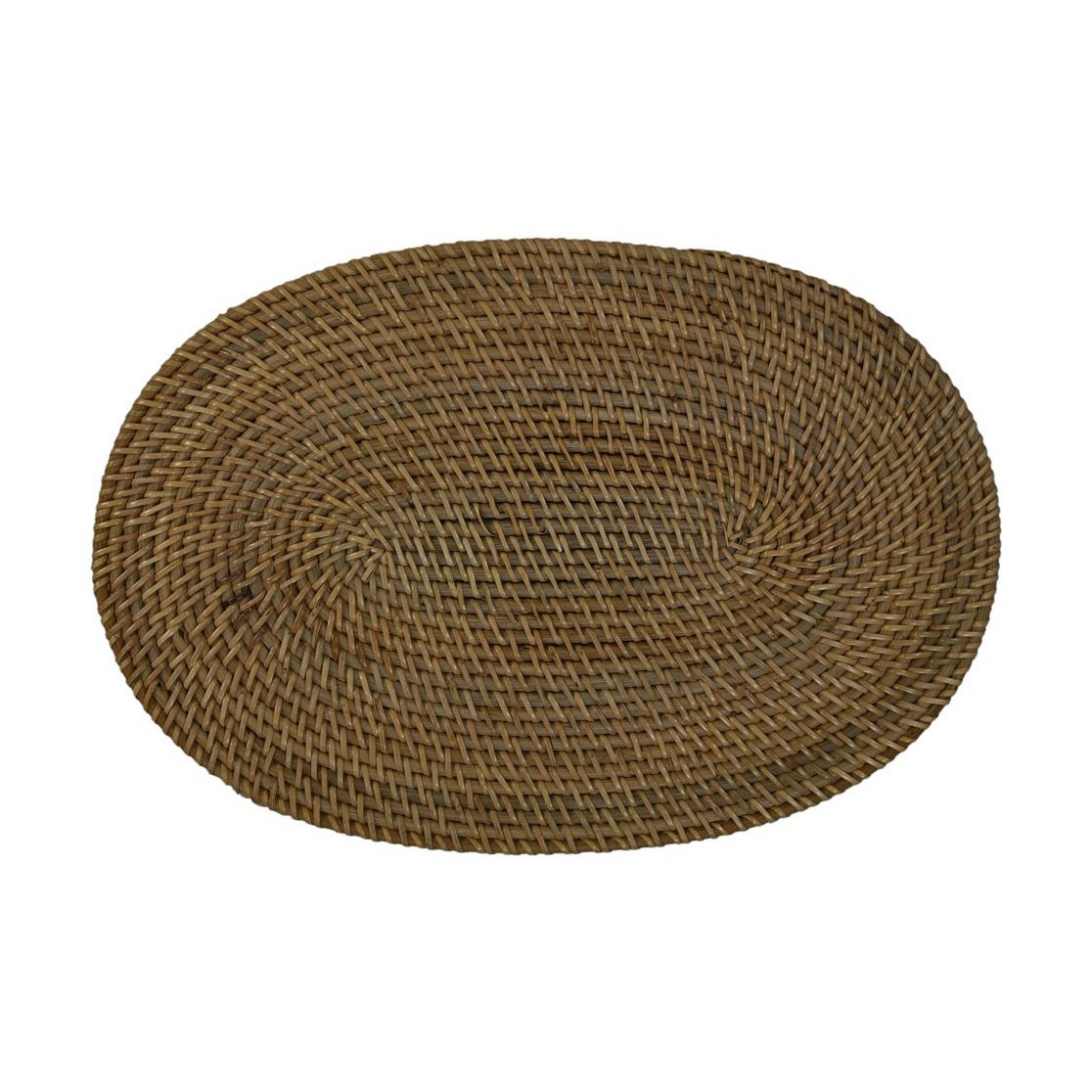 Ovales Tischset, 4er-Set – 45 x 30 x 2 – Rattan – Natur