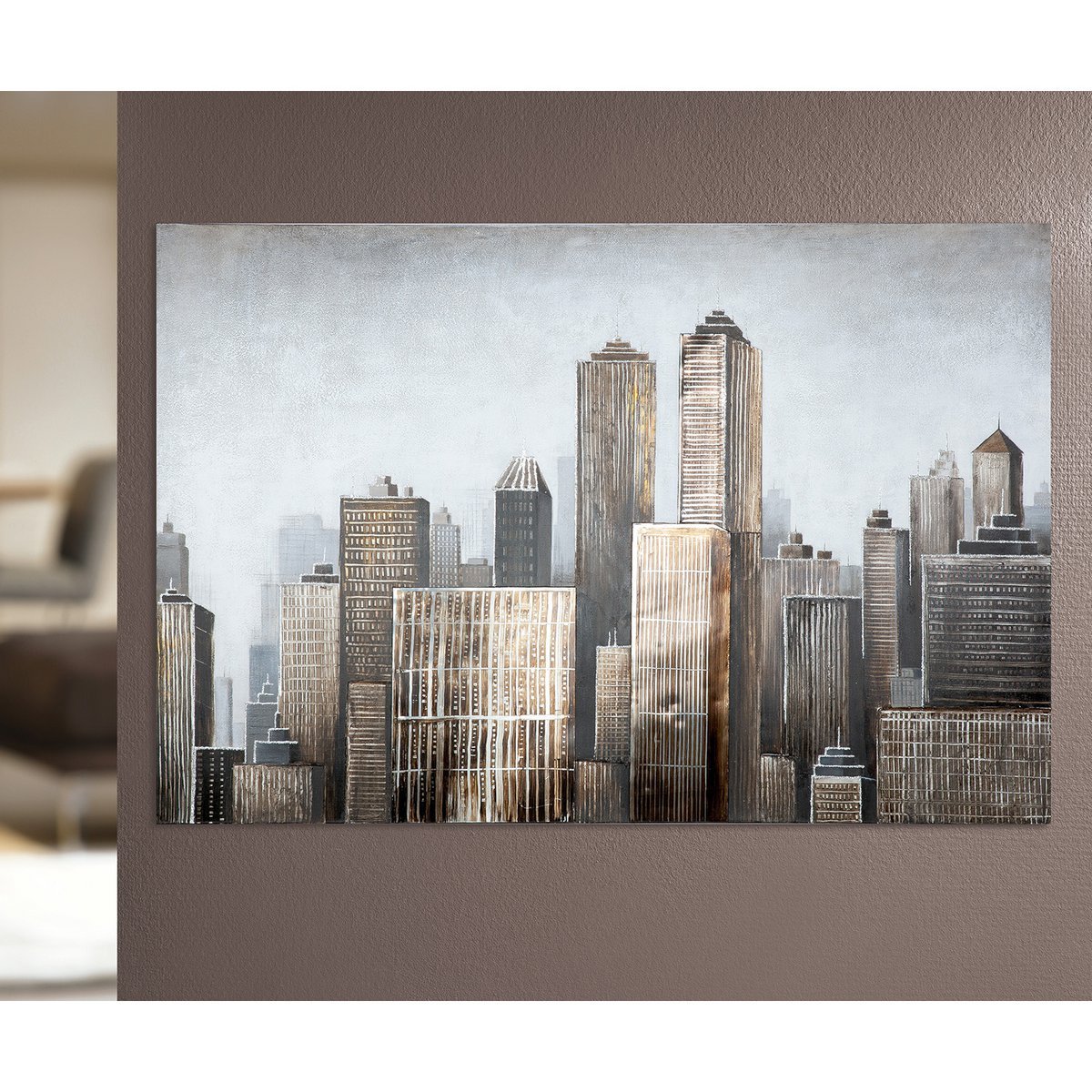 3D Bild "Big Apple" mit Aluminium Elementen 150x100