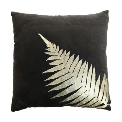 Cushion with print - 45x45 - Black/Gold - Velvet