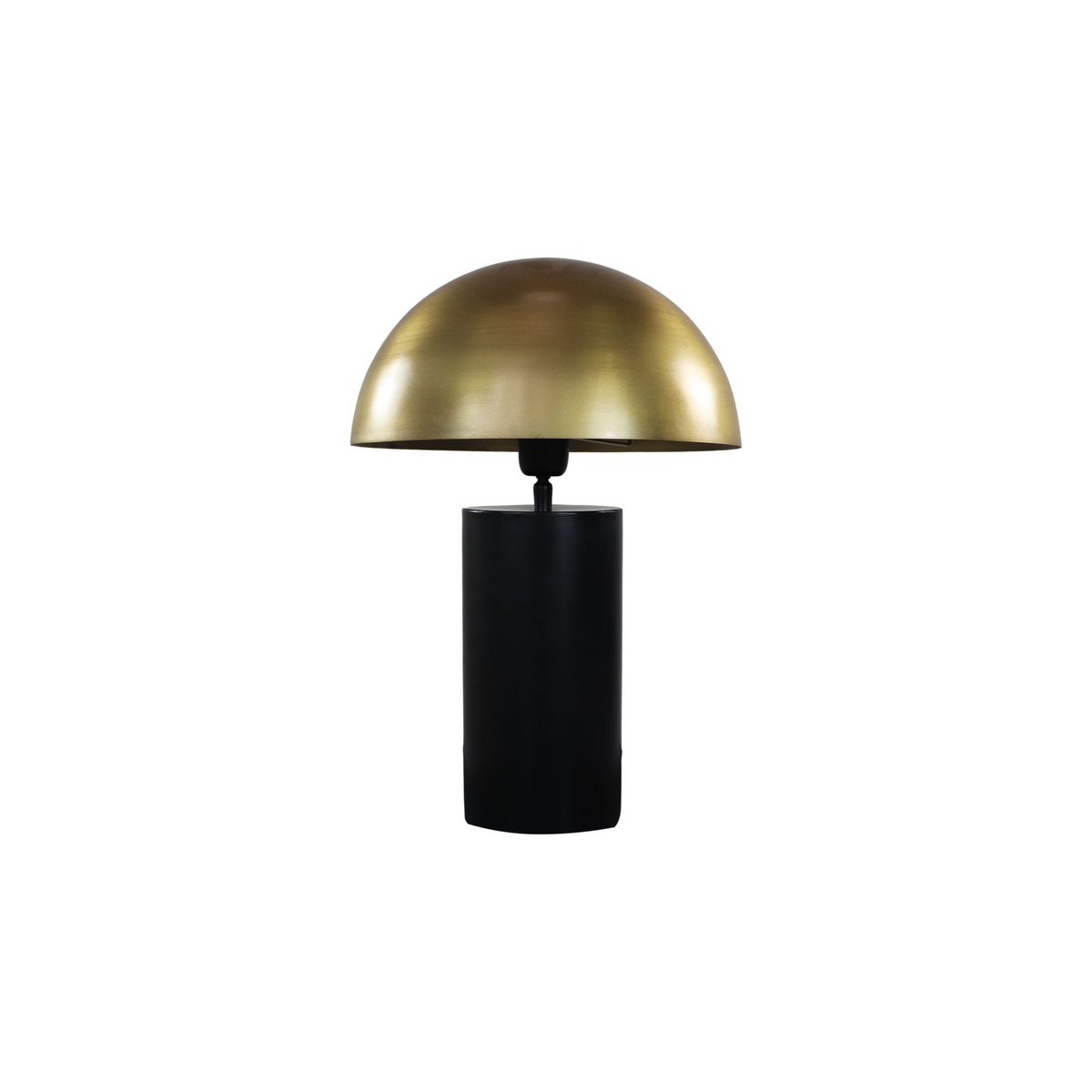 Tischlampe mit Schirm - 30x30x45 - Schwarz/Gold - Metall