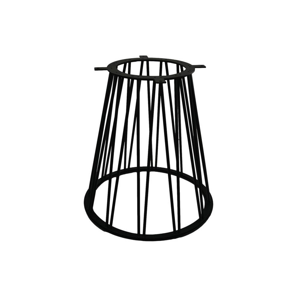 Trapezförmiges Esszimmerbein – 70 x 40 x 74 – Schwarz – Metall