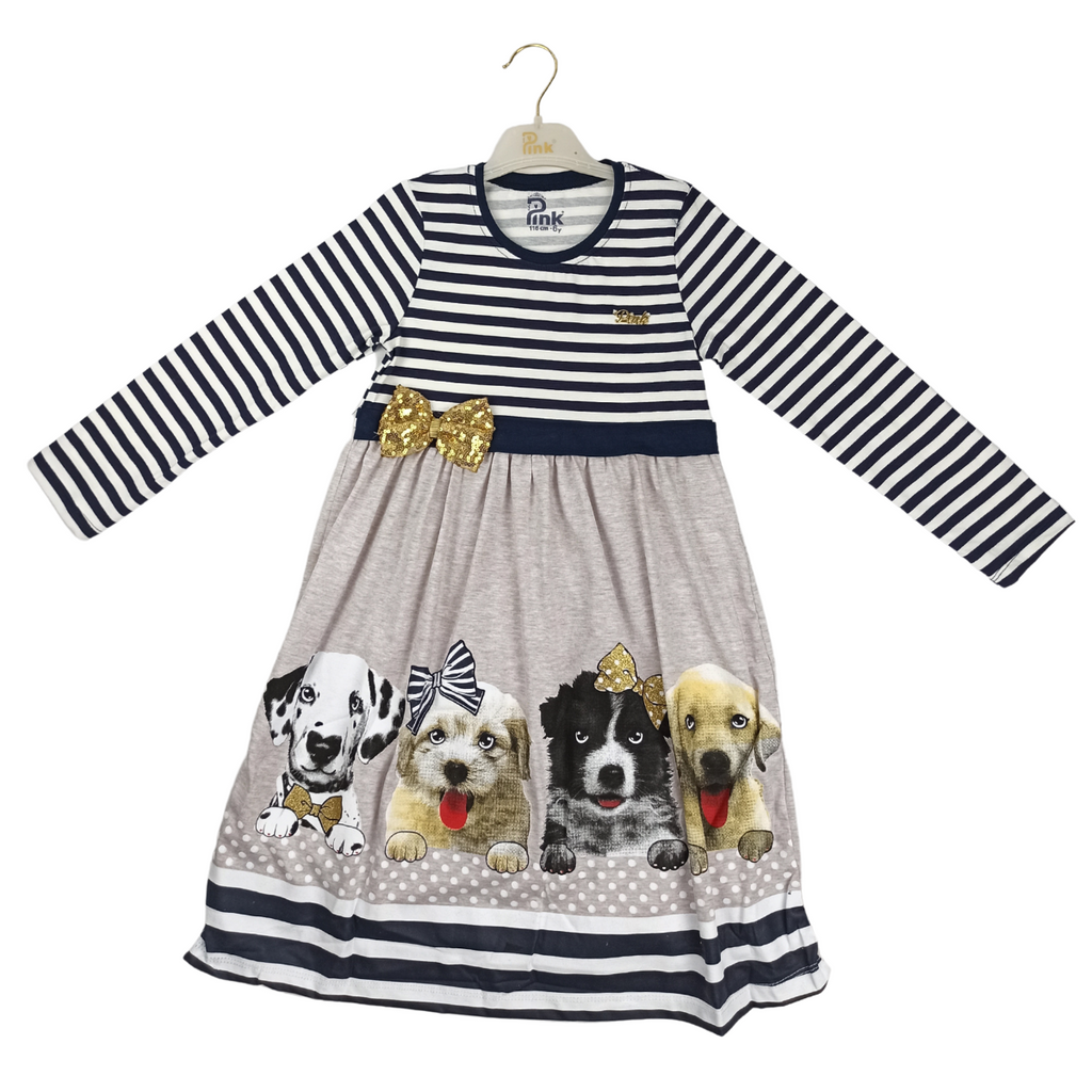 Kleid "Hunde", Große 98/116