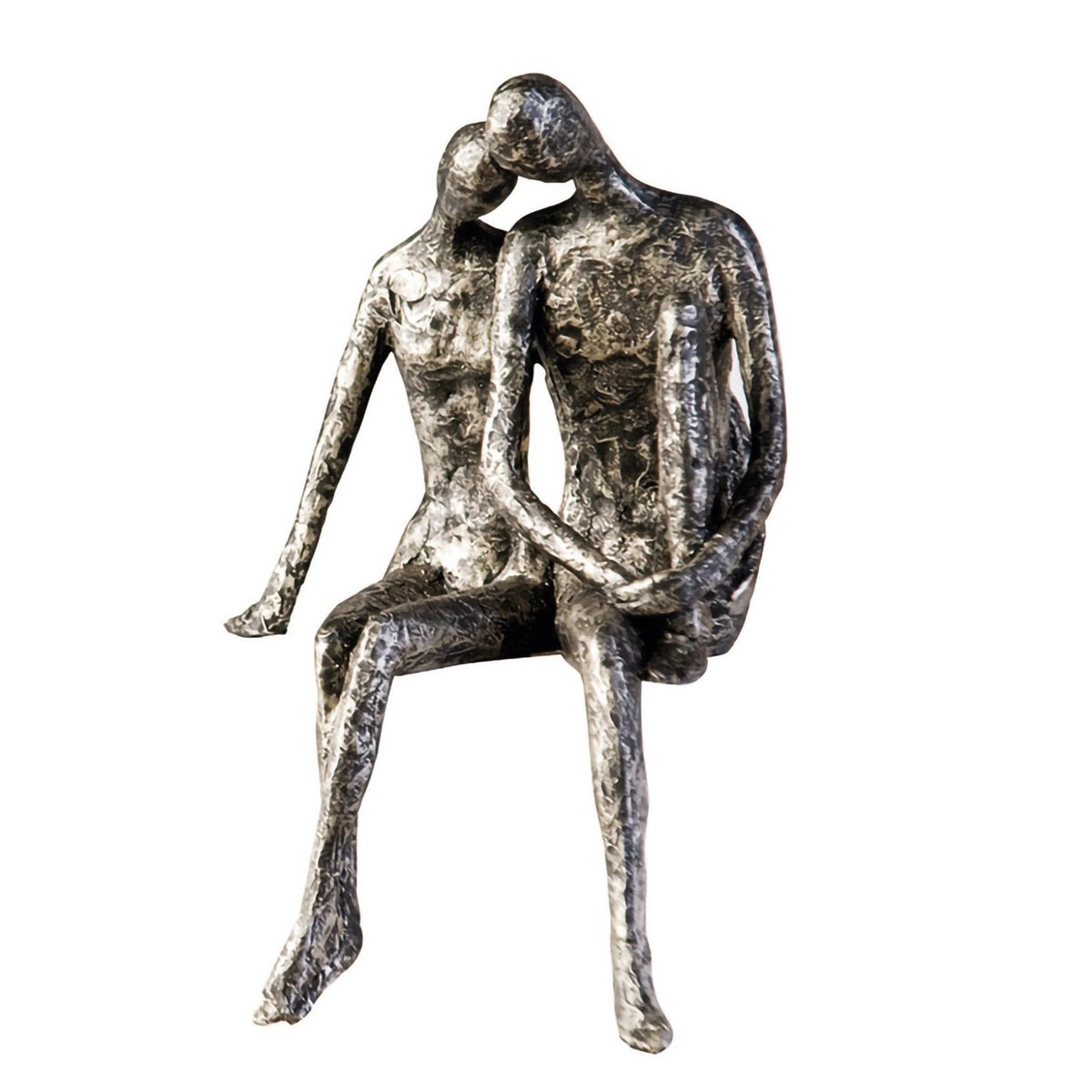Poly Skulptur "Couple" antik-silber H25cm