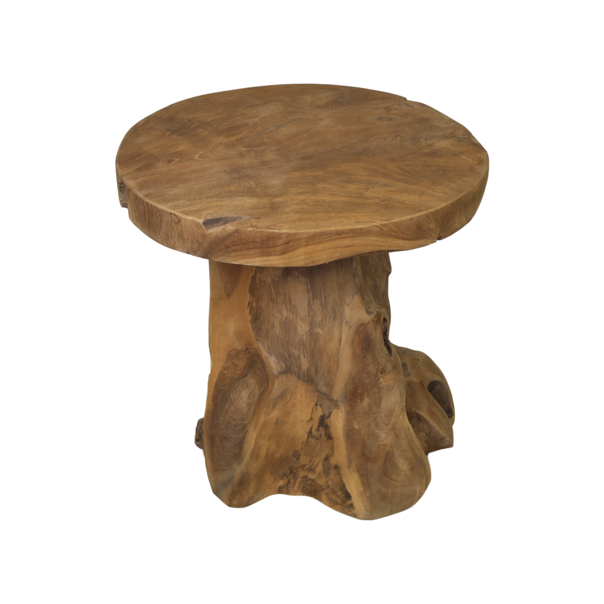 Hocker Root - ø40x41 - Natur - Teak