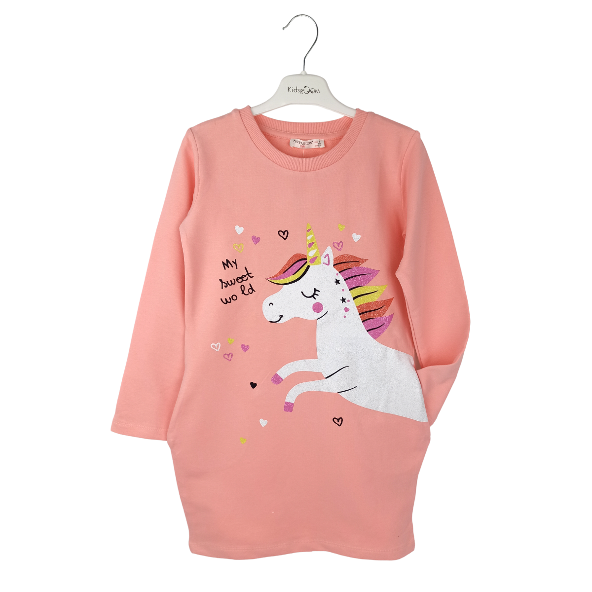 Mädchen Kleid PF Einhorn, Große 98/128