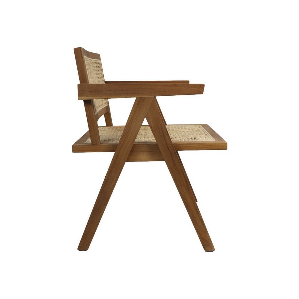 Fauteuil - 58x60x79 - Natur - Teak/Rotan