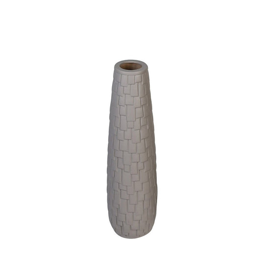 Keramik Vase "Brick" dunkelgrau matt