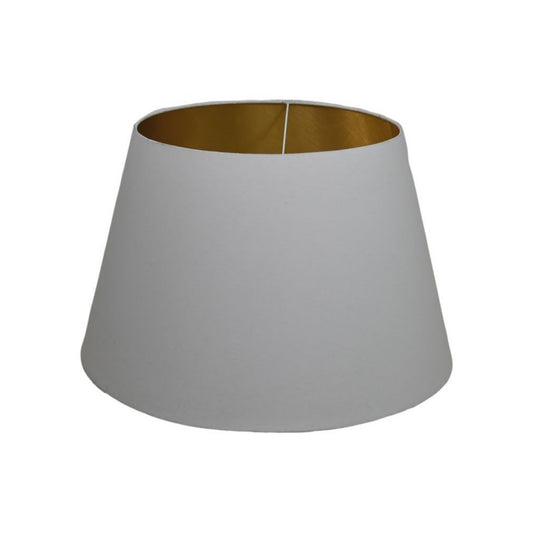 Lampenschirm Rund konisch - ø35-ø52x32 - Weiß/Gold - Baumwolle