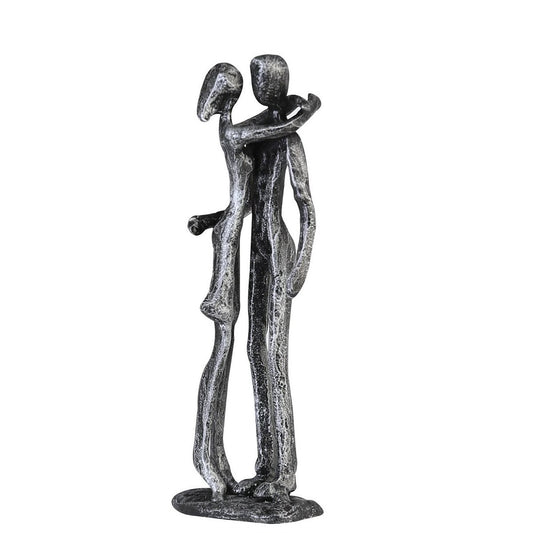 Eisen Design Skulptur "Couple" antik silber H.18cm