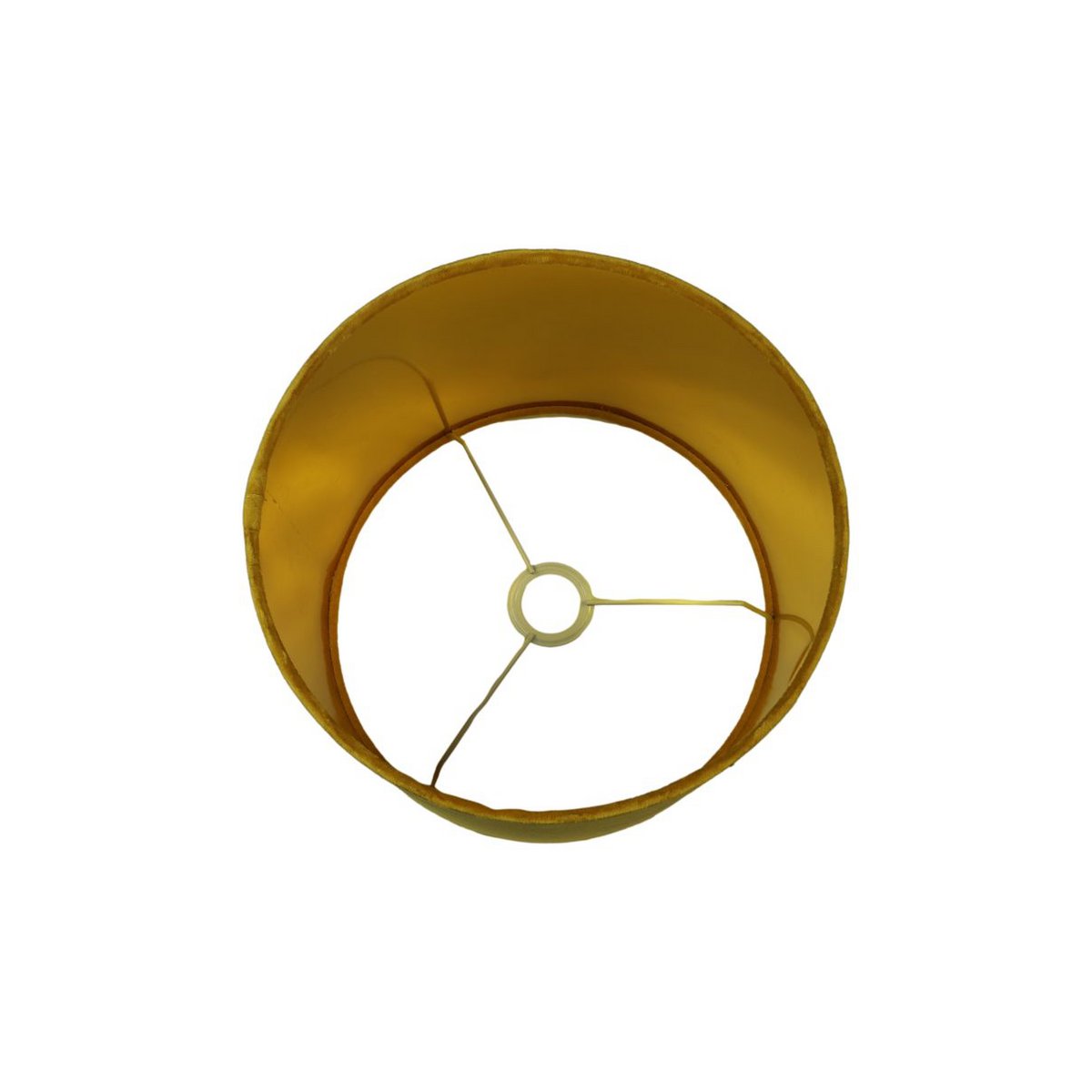Round Lamp shade with print - 32x32x24 - MustardYellow/Gold - Velvet