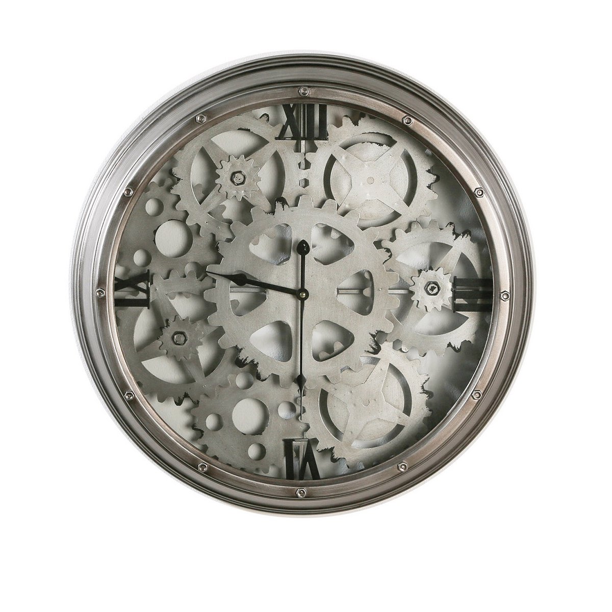 Metall/Glas Wanduhr "Loft" 1xAA Batterie D.60cm