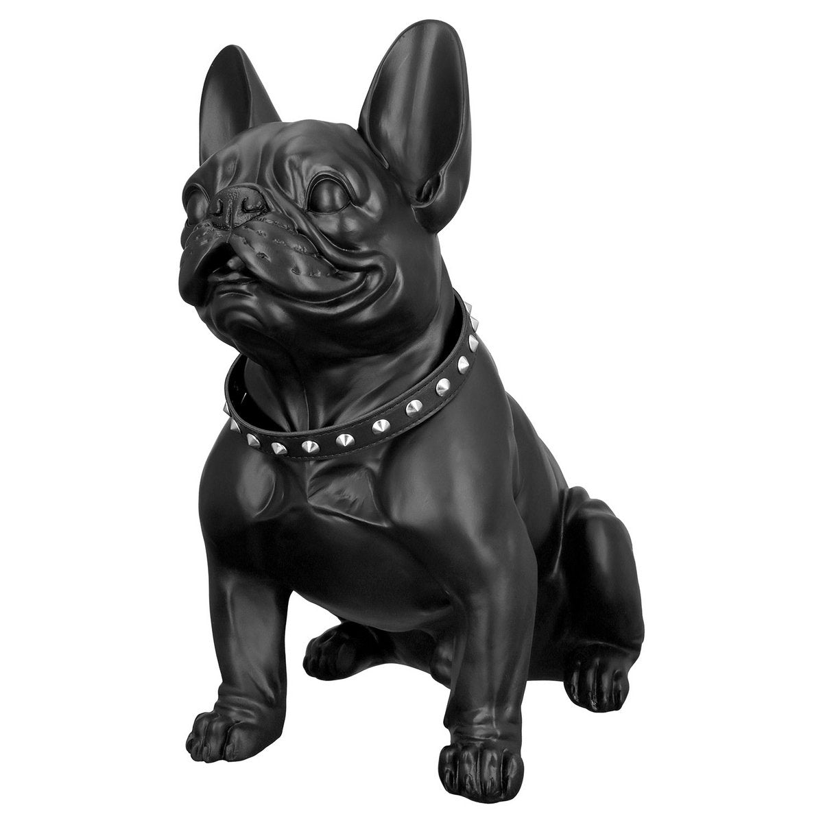 Poly Figur "Bulldog" schwarz matt H.42,5cm