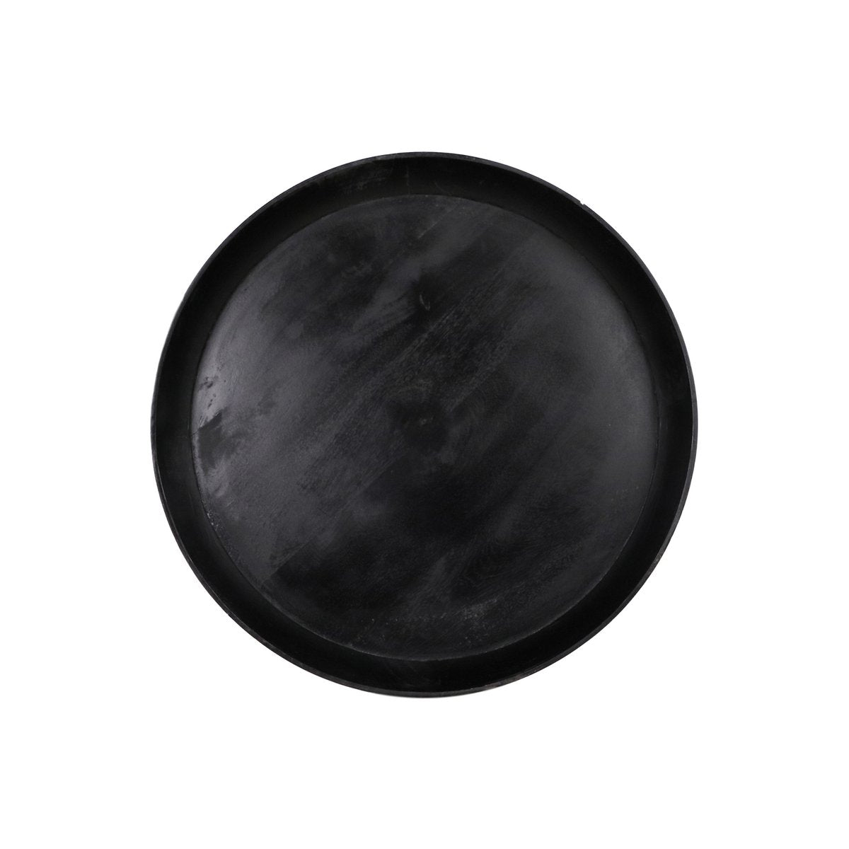 Beistelltisch Ventura - ø60 cm - schwarze Waschung/Antikgold